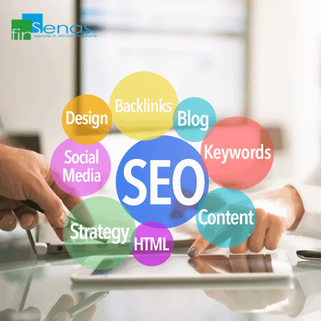 Come acquisire clienti online nel 2026 strategie concrete per le imprese Tablet con icone SEO come social media, contenuti e parole chiave, simbolo delle strategie per acquisire clienti online.