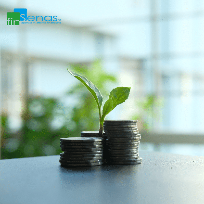 Espandere l’azienda senza liquidità strategie reali per crescere nel 2026 Pila di monete con una pianta che cresce al centro, simbolo di crescita aziendale anche senza liquidità immediata.
