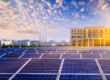 Impianto fotovoltaico di grandi dimensioni installato presso un’azienda, rappresentativo del noleggio operativo di pannelli solari per le imprese.